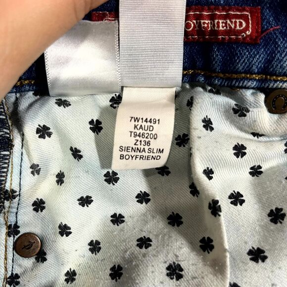 Lucky Brand Jeans Womens 0/25 Sienna Slim Boyfriend Blue Denim Casual Distressed - Picture 5 of 11